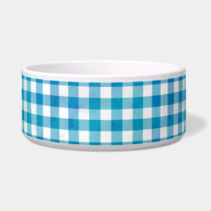 Chequered Buffalo Plaid Blue and White