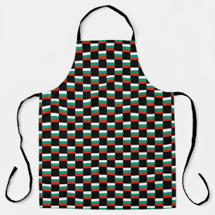 Chequered Bulgaria Flag Pattern  Apron
