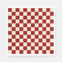 Chequered Burgundy and Cream