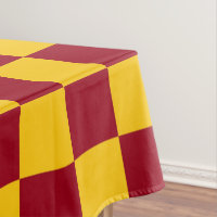 Chequered Burgundy and Gold