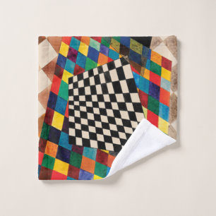 Chequered by Wassily Kandinsky Wash Cloth