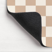 Chequered Caramel Brown Mouse Pad (Corner)
