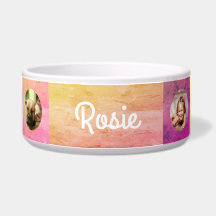 Chequered Ceramic Dog Food Bowl - HAMbWG