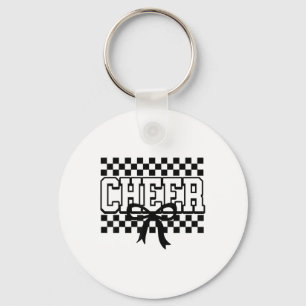 Chequered Cheer Cheerleading For Cheerleader Youth Key Ring