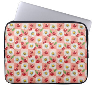 Chequered Cherries and Daisys Laptop Sleeve