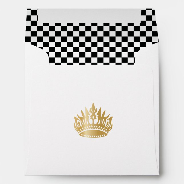 Chequered classic luxury elegant pattern envelope (Back (Bottom))