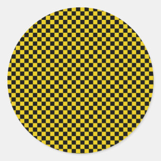 Chequered Classic Round Sticker
