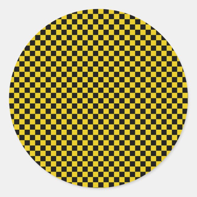 Chequered Classic Round Sticker (Front)