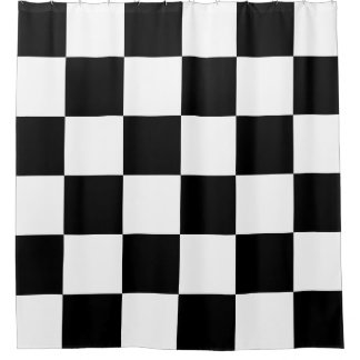 Chequered Clear Customisable Shower Curtain