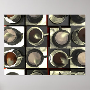 Chequered Coffee Poster