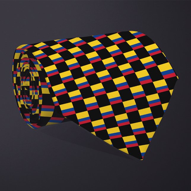 Chequered Colombia Flag Pattern  Tie (Creator Uploaded)