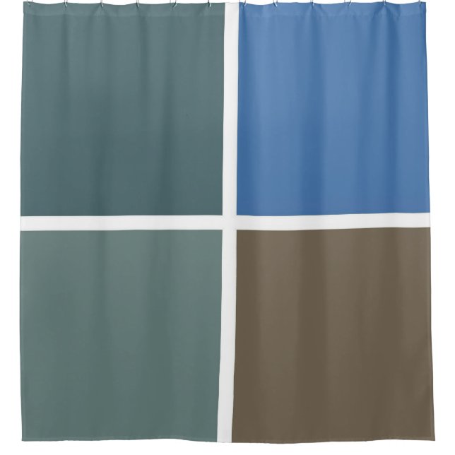 Chequered Colours of Barbados Shower Curtain (Front)