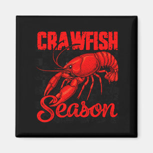 Chequered crawfish season crawfish boil lobster magnet