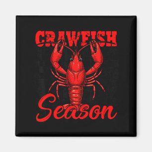 Chequered crawfish season crawfish boil lobster magnet