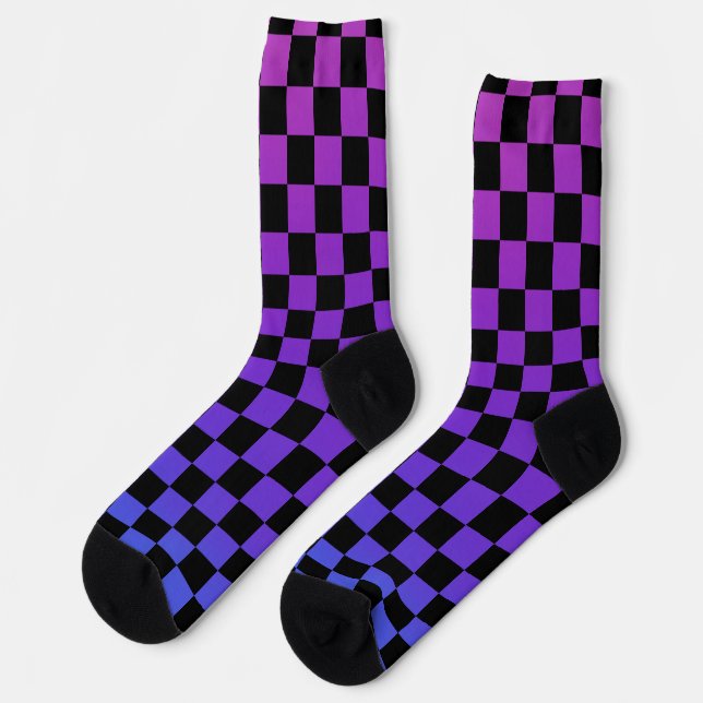 Chequered Crew Socks (Left)