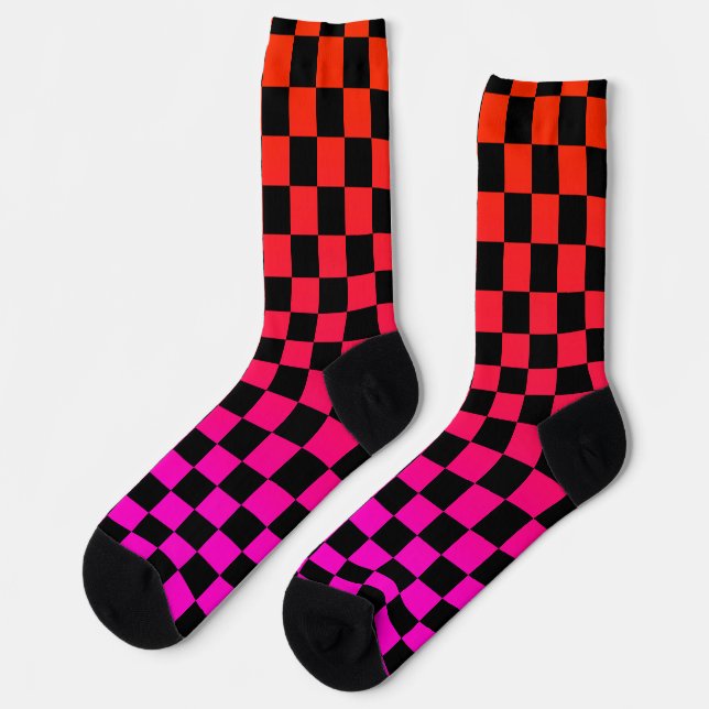 Chequered Crew Socks (Left)