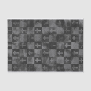 Chequered Crosses Tissue Paper