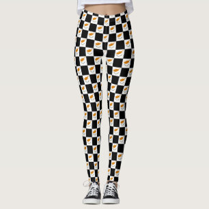 Chequered Cyprus Flag Pattern Leggings