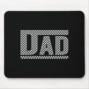Chequered Dad Black White Funny Dad Father's Day M Mouse Pad
