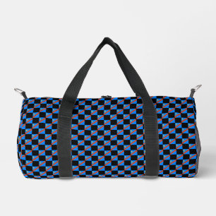 Chequered Democratic Republic of the Congo Flag Duffle Bag