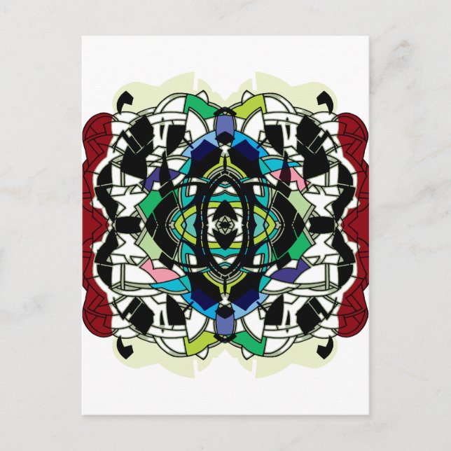 Chequered Design Postcard (Front)