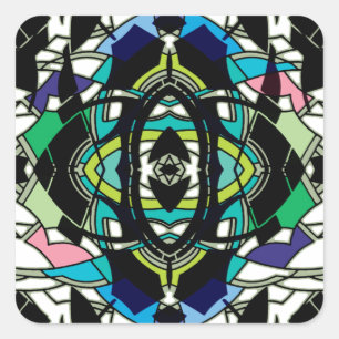 Chequered Design Square Sticker