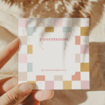 Chequered Earring Display Card