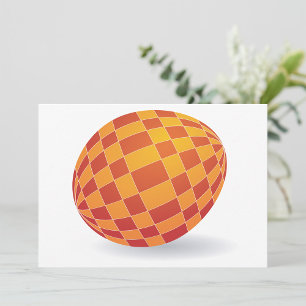 Chequered Easter Egg Invitations
