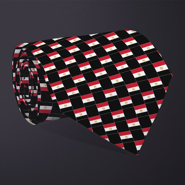 Chequered Egypt Flag Pattern  Tie (Creator Uploaded)