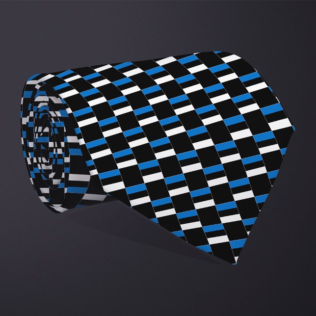Chequered Estonia Flag Pattern  Tie (Creator Uploaded)