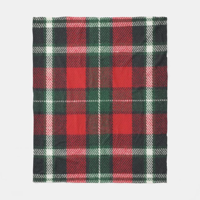 Chequered fabric texture: blank, versatile fleece blanket (Front)