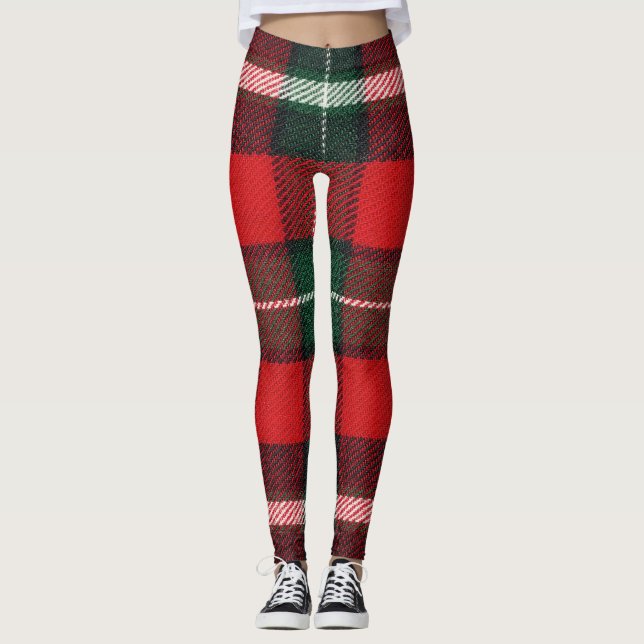 Chequered fabric texture: blank, versatile leggings (Front)