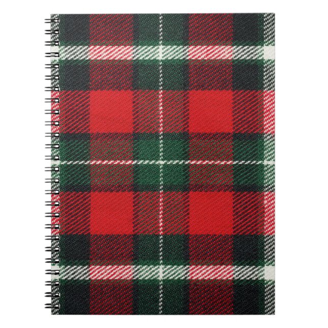 Chequered fabric texture: blank, versatile notebook (Front)