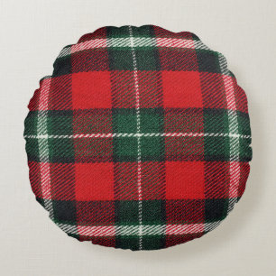 Chequered fabric texture: blank, versatile round cushion