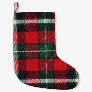 Chequered fabric texture: blank, versatile small christmas stocking