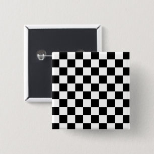 Chequered Flag   15 Cm Square Badge