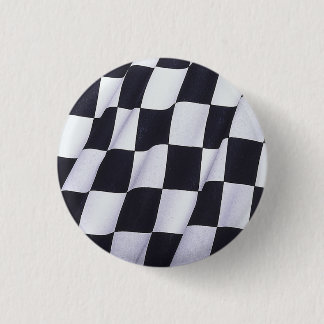 Chequered flag 3 cm round badge