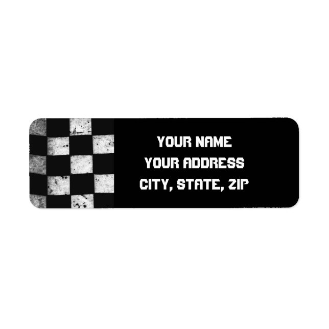 Chequered Flag Address Labels (Front)