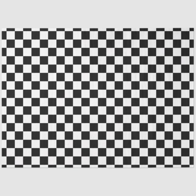 Chequered flag auto racing pattern gift wrap tissue paper (Front)