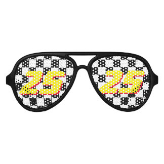 Chequered flag Birthday party shades sunglasses