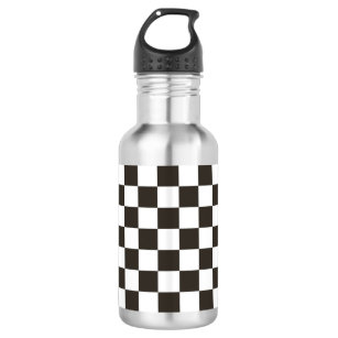 Chequered Flag (Black and White) (Chequered Patter 532 Ml Water Bottle
