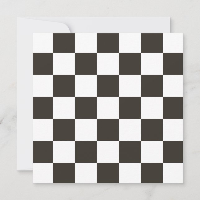 Chequered Flag (Black and White) (Chequered Patter Card (Front)