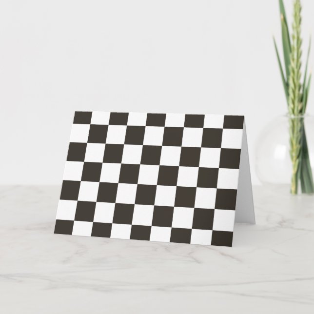Chequered Flag (Black and White) (Chequered Patter Card (Front)