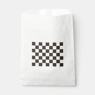 Chequered Flag (Black and White) (Chequered Patter Favour Bag