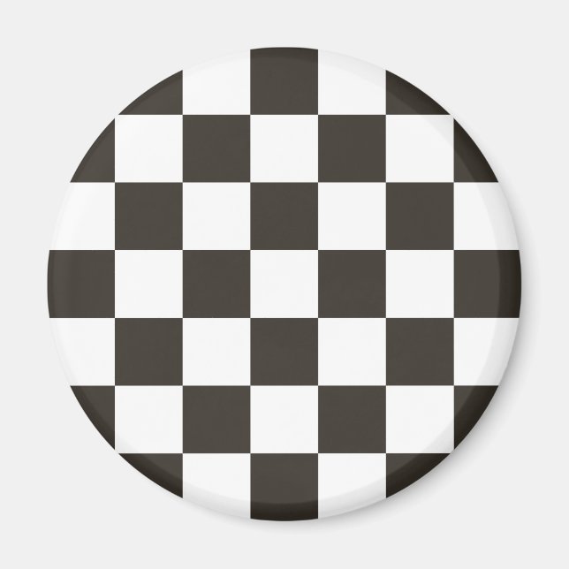 Chequered Flag (Black and White) (Chequered Patter Magnet (Front)