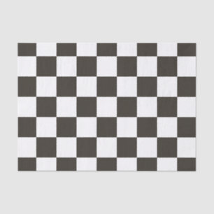 Chequered Flag (Black and White) (Chequered Patter Tissue Paper