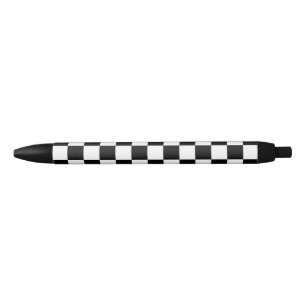 Chequered Flag Black Ink Pen