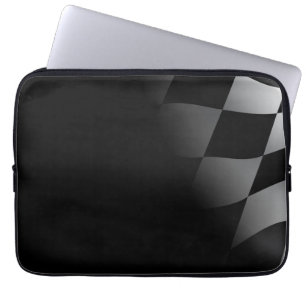 Chequered Flag Black Neoprene Laptop Sleeve