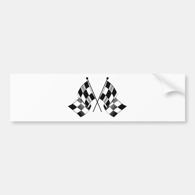 chequered flag bumper sticker (Front)