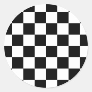 Chequered Flag Classic Round Sticker